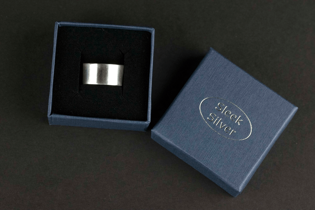 Silver Chunky Ring Band (Flat Profile)