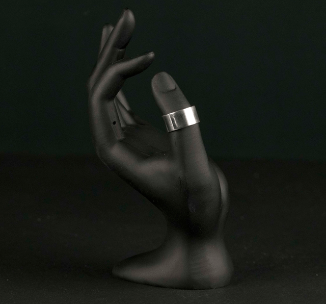 Silver Chunky Ring Band (Flat Profile)