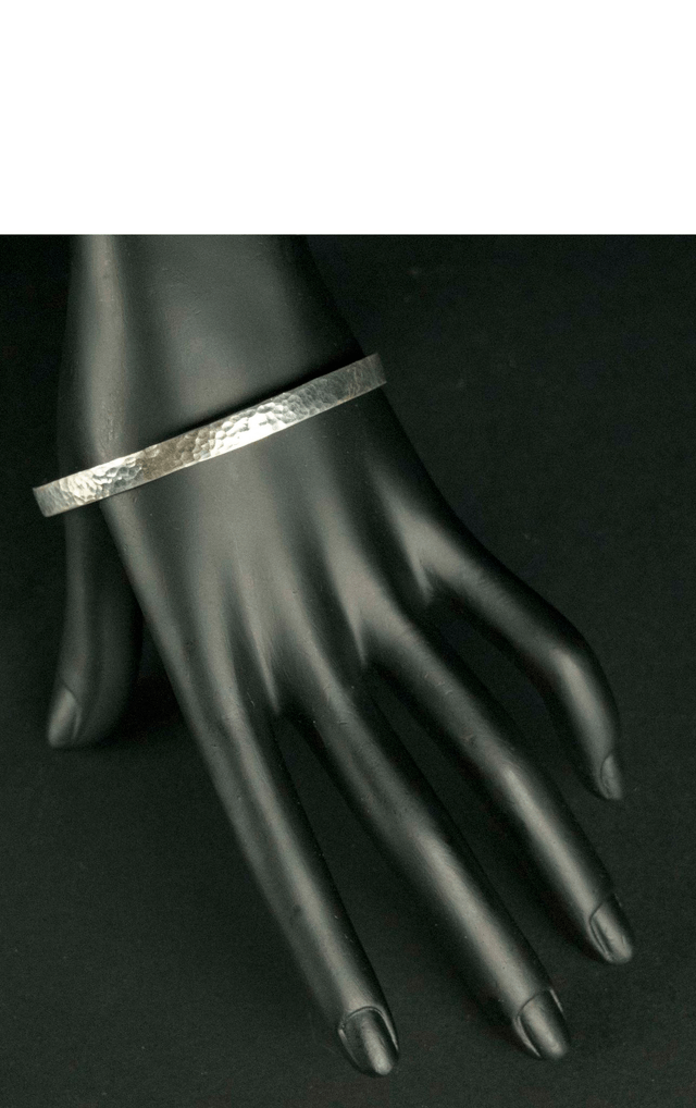 Silver Planished Bangle