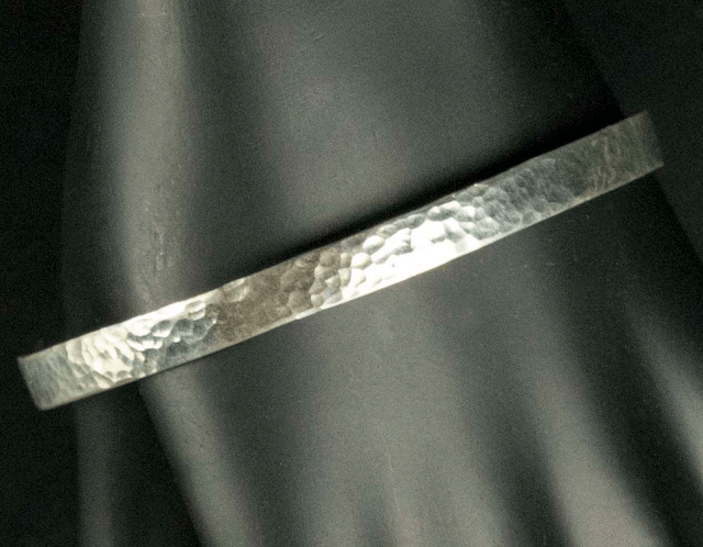 Silver Planished Bangle