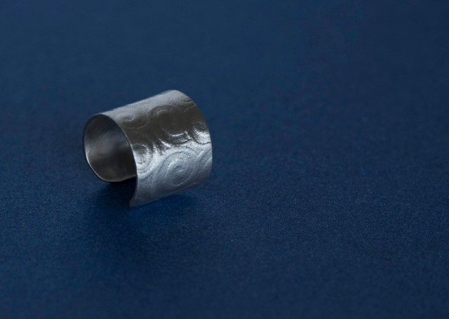 Silver Chunky "Swirly" Patterned Ear Cuff