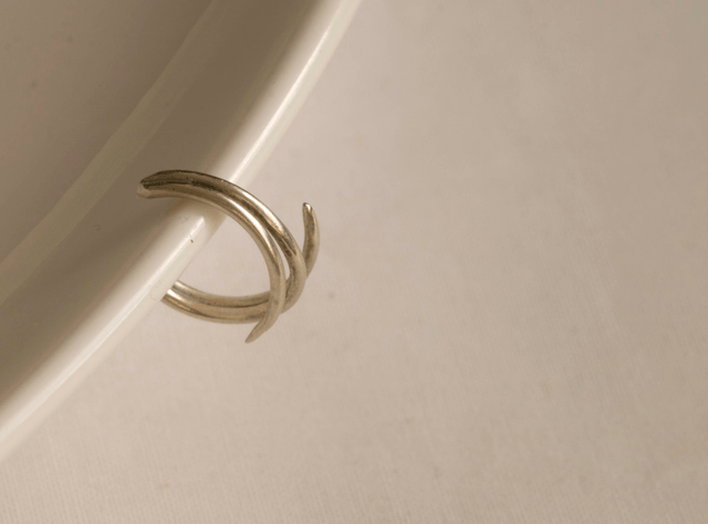 Silver Spikey Ear Cuff