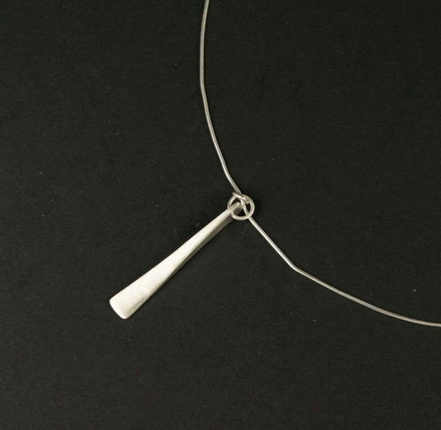 Silver Forged Drop Pendant