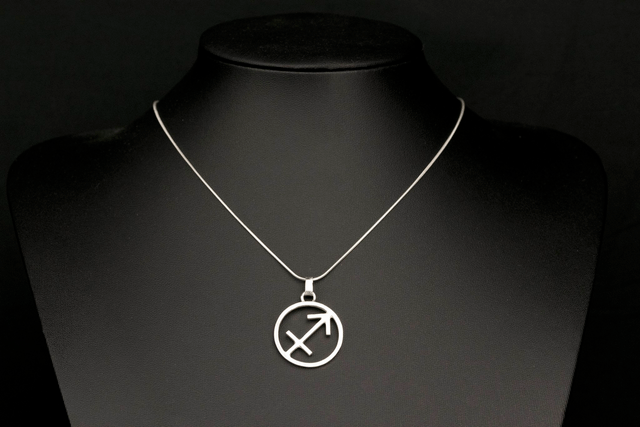 Silver Sagittarius Zodiac Star Sign Pendant