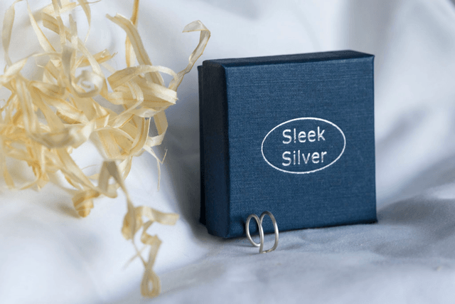 Silver Double Hooped Ear Cuff