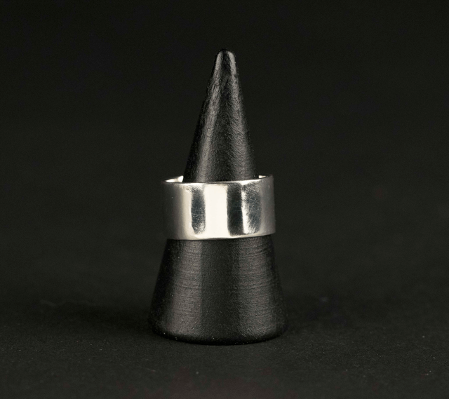 Silver Chunky Ring Band (Flat Profile)
