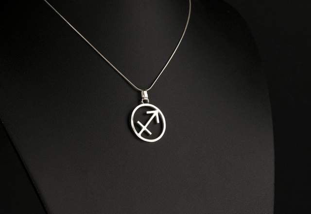 Silver Sagittarius Zodiac Star Sign Pendant