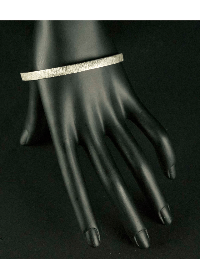Silver Bark Textured Bangle