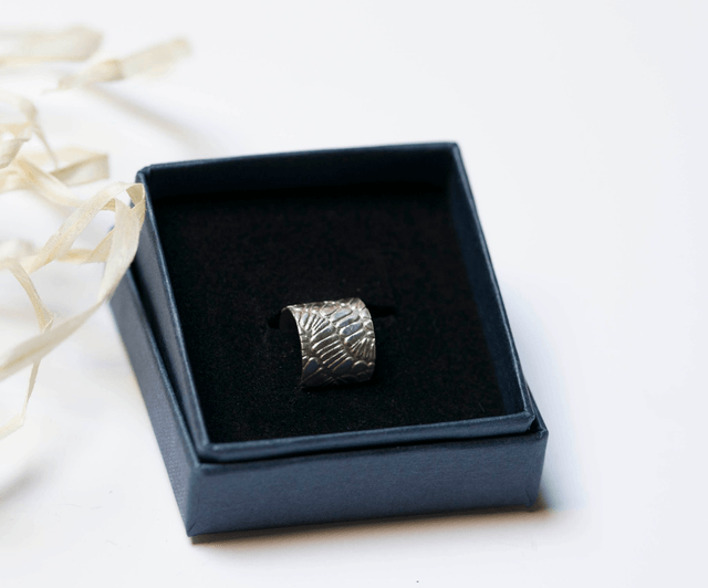 Silver Chunky "Beach Pebble" Ear Cuff