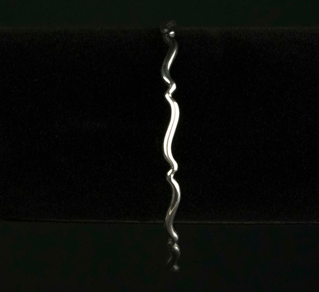 Silver Fancy Wave Bangle