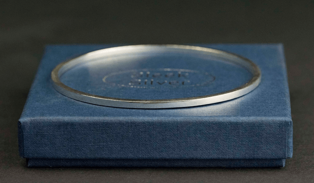 Silver Plain Bangle - Square Profile