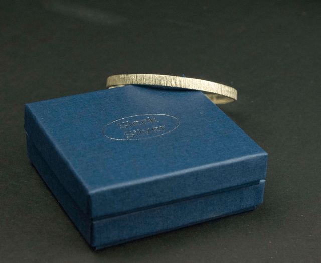 Silver Bark Textured Bangle