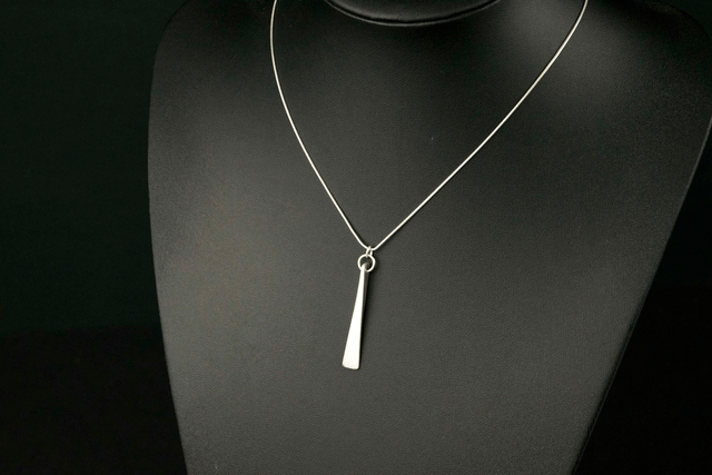 Silver Forged Drop Pendant