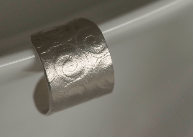 Silver Chunky "Swirly" Patterned Ear Cuff