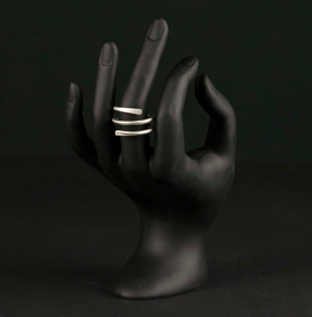 Silver Flared Spiral Ring