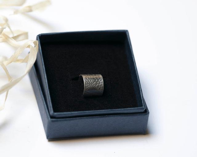 Silver Chunky "Cobblestone" Ear Cuff
