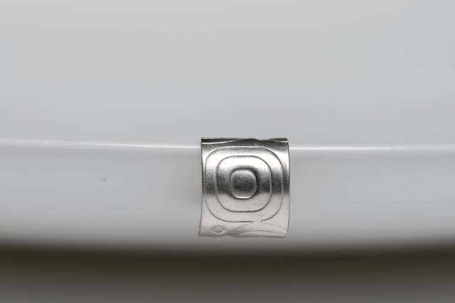 Silver Swirly Circles Ear Cuff - Style 2