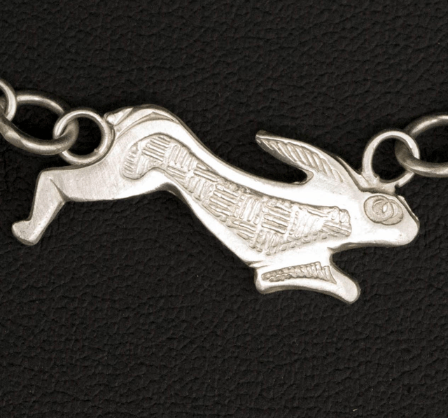 Silver March Hare Necklace