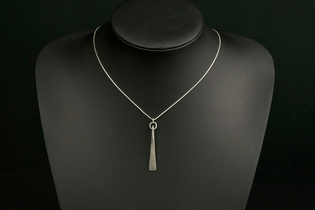 Silver Forged Drop Pendant