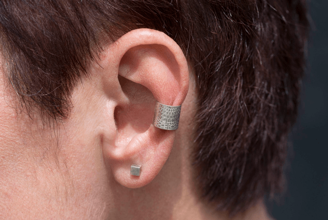 Silver Chunky "Cobblestone" Ear Cuff