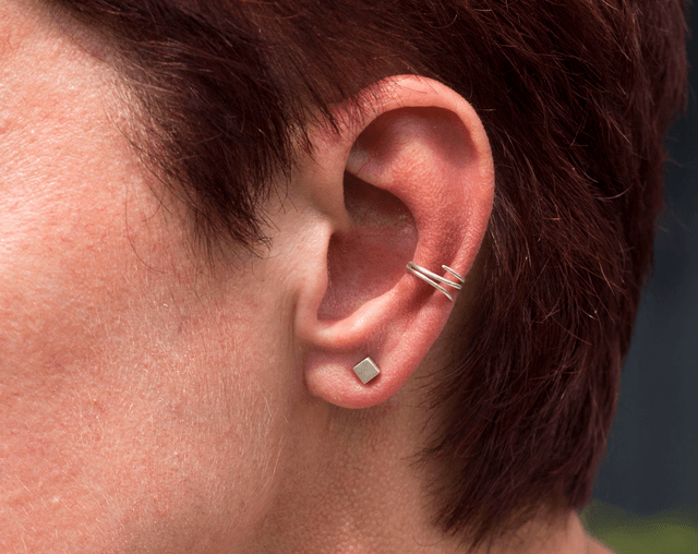 Silver Spikey Ear Cuff