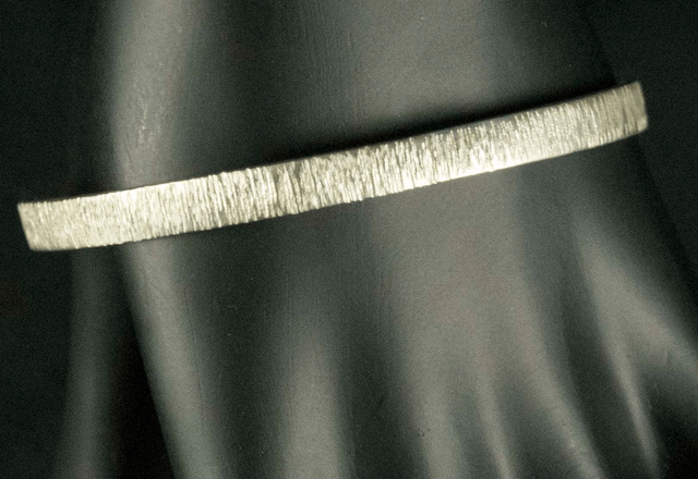 Silver Bark Textured Bangle