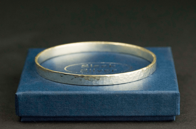 Silver Planished Bangle