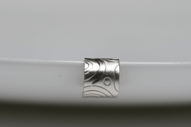 Silver Swirly Circles Ear Cuff - Style 3