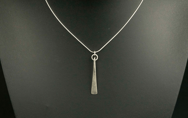 Silver Forged Drop Pendant