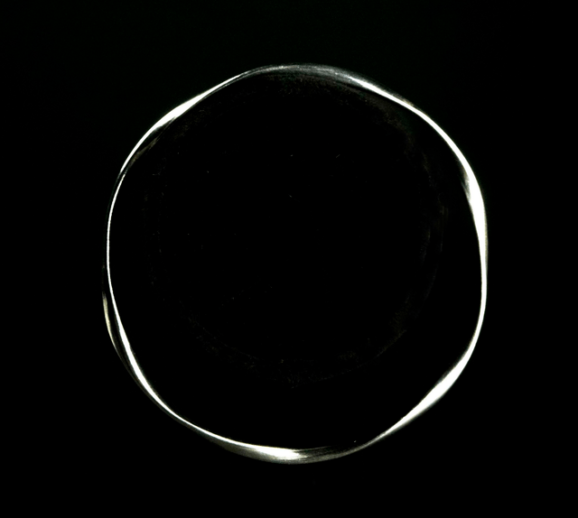 Silver Twisted Bangle - Oval Profile