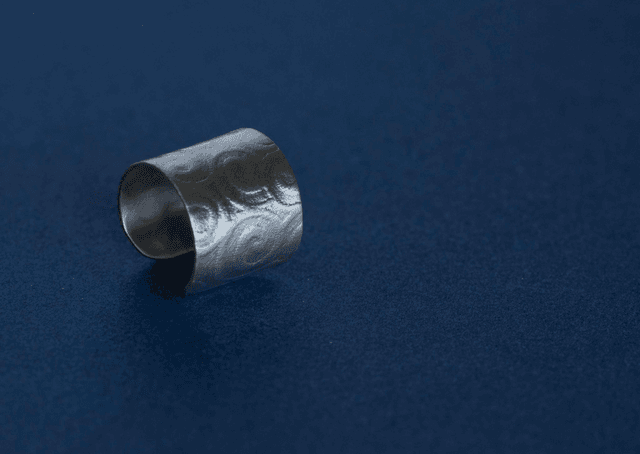 Silver Chunky &quot;Swirly&quot; Patterned Ear Cuff