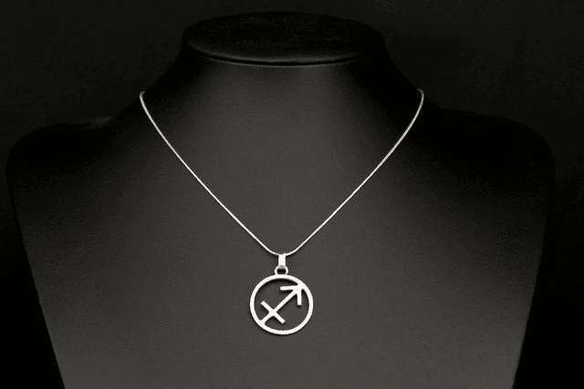 Silver Sagittarius Zodiac Star Sign Pendant