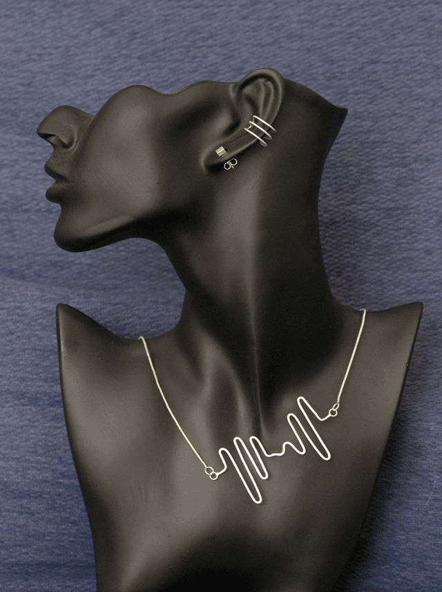 Silver Heartbeat Necklace