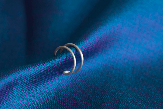 Silver Double Hooped Ear Cuff
