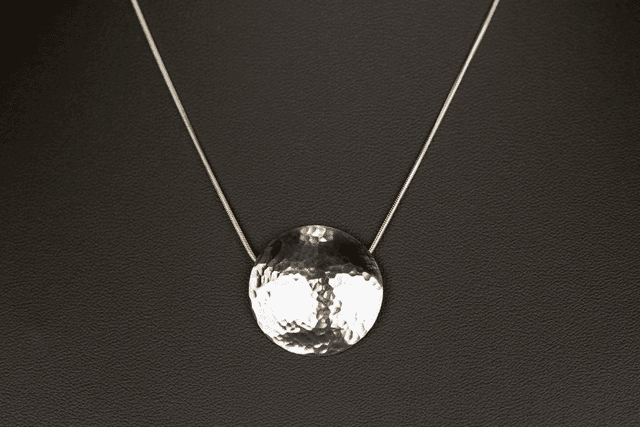 Silver Planished Pendant