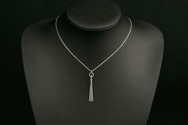 Silver Forged Drop Pendant