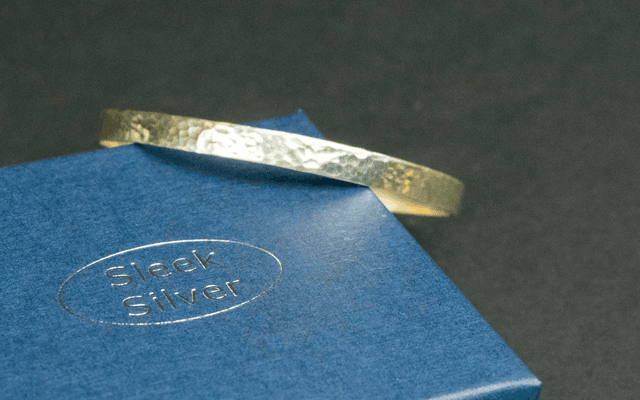 Silver Planished Bangle
