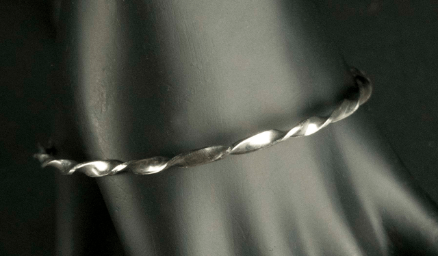 Silver Twisted Bangle