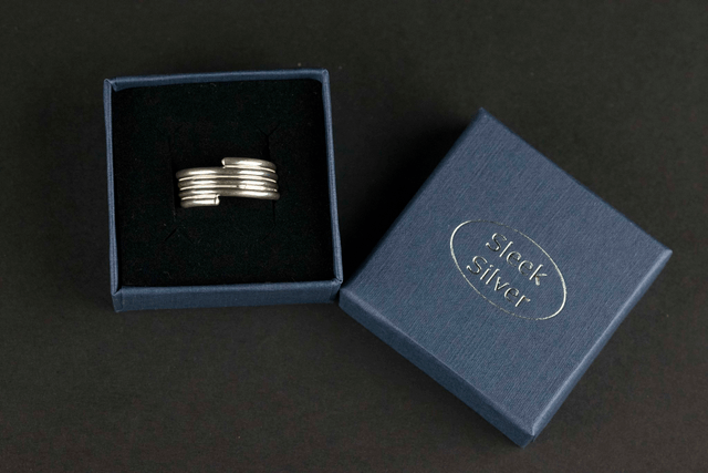Silver Chunky Coiled Ring