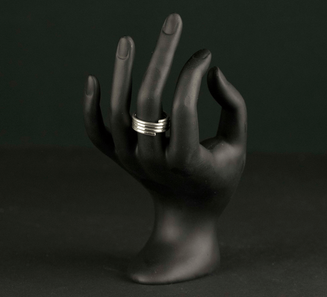 Silver Chunky Coiled Ring