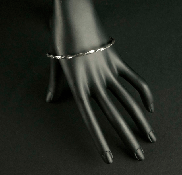 Silver Twisted Bangle