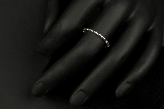 Silver Oval and Rondelle Stacker Ring